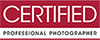 Certified professional photographer logo