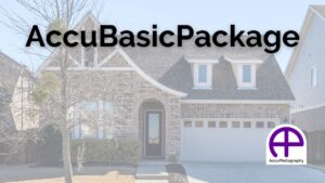 Accubasicpackage℠ marketing solution with 25 or 40 photos, detailed 2d floor plans, and essential reports