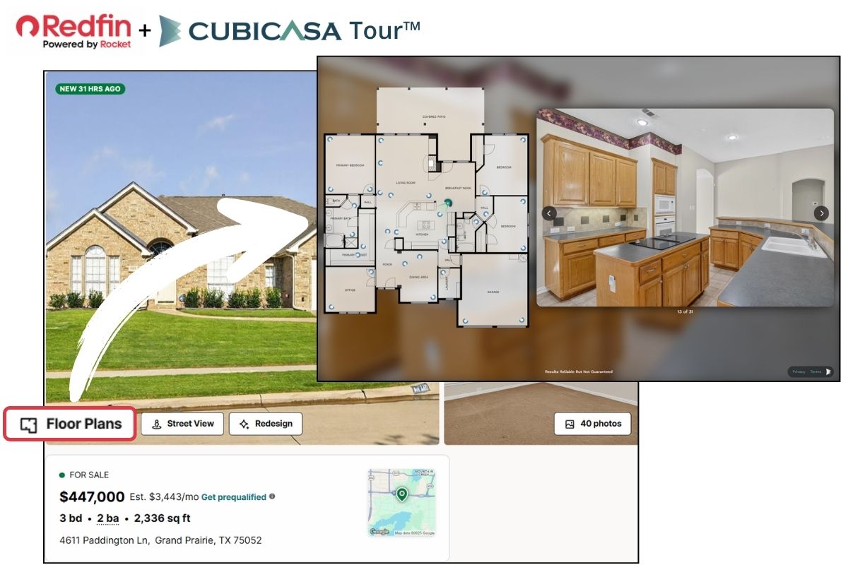 Cubicasa Tour On Redfin Listings In Dallas Redfin listings featuring cubicasa tour for real estate in dallas, texas, 2025.