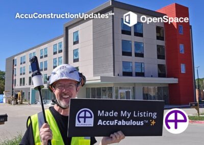 AccuConstructionUpdates using OpenSpace 360° technology to document exterior milestones for a hospitality construction project in McKinney, Texas.