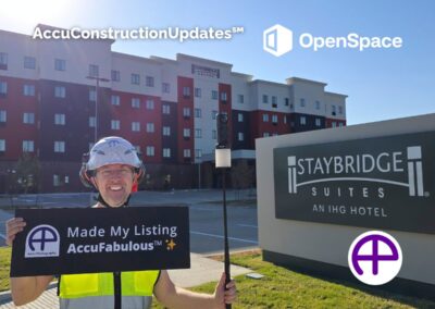 Rick A. Fogerty using AccuConstructionUpdates and OpenSpace technology to capture construction progress at Staybridge Suites, Allen, Texas.