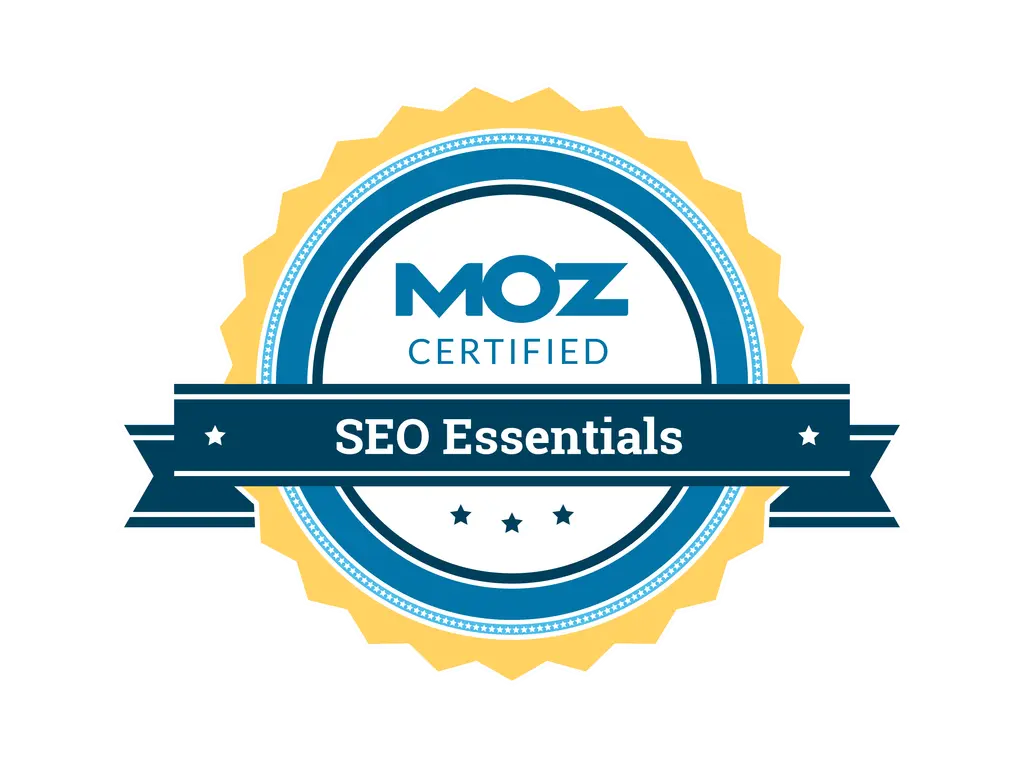 Official moz certified seo essentials badge earned by rick fogerty in dallas, texas.