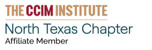 The ccim institute north texas chapter affiliate member logo, representing commercial real estate professional standards in the dallas-fort worth metroplex.